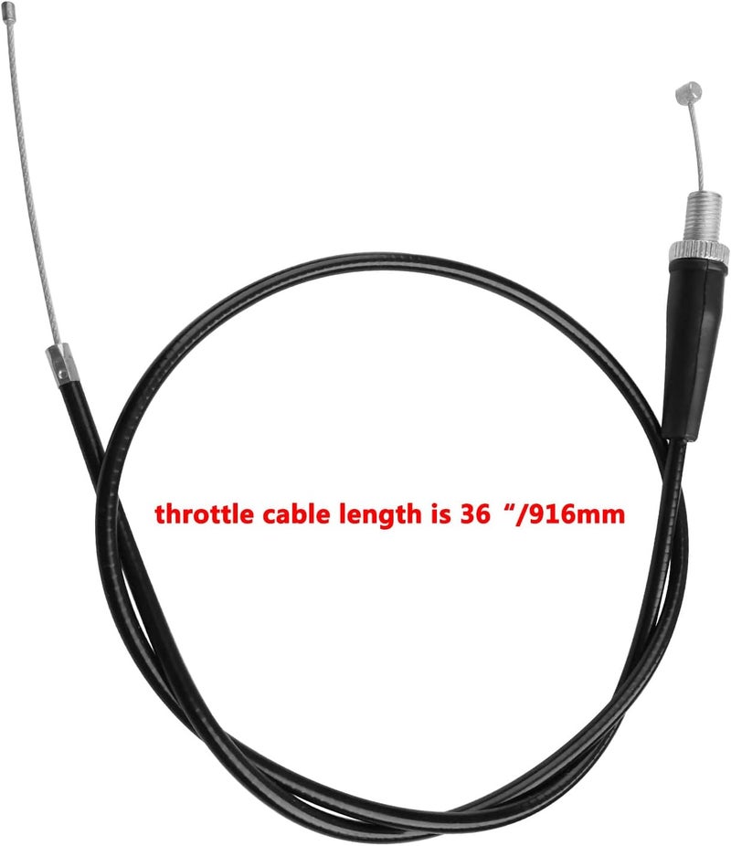 HOLATO 36'' Throttle Cable for SSR70 SSR110 SSR125 50cc 70cc 110cc 125cc Tao Tao DB14 DB24 DB27 Baja Dirt Runner DR70 DR90 DR125 Apollo RFZ XR50 XR70 Coolster Roketa Chinese Pit Dirt Bike Motor Black - Image 3